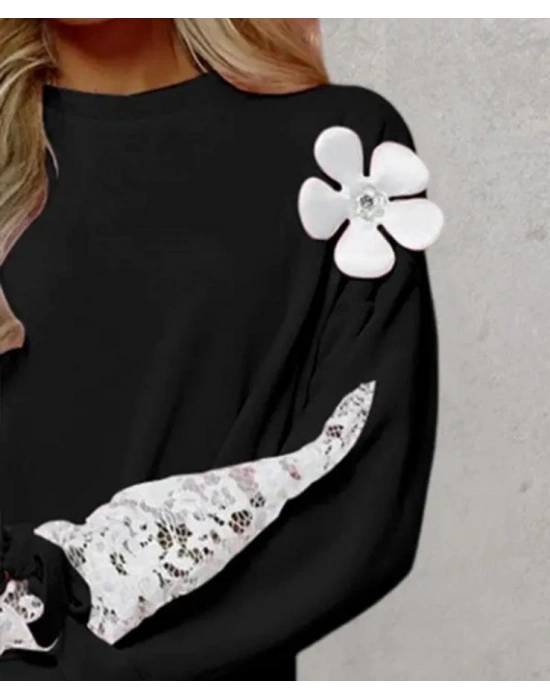 Kadın İthal Kumaş Dantel Detay Tasarım Fırsat ürün Bluz