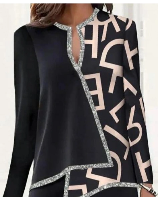 Kadın Jessıka Kumaş Payet Detaylı Desenli Bluz