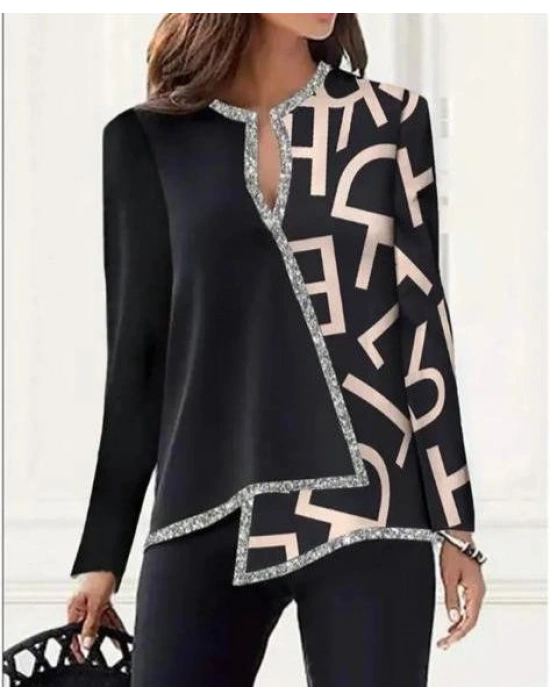 Kadın Jessıka Kumaş Payet Detaylı Desenli Bluz