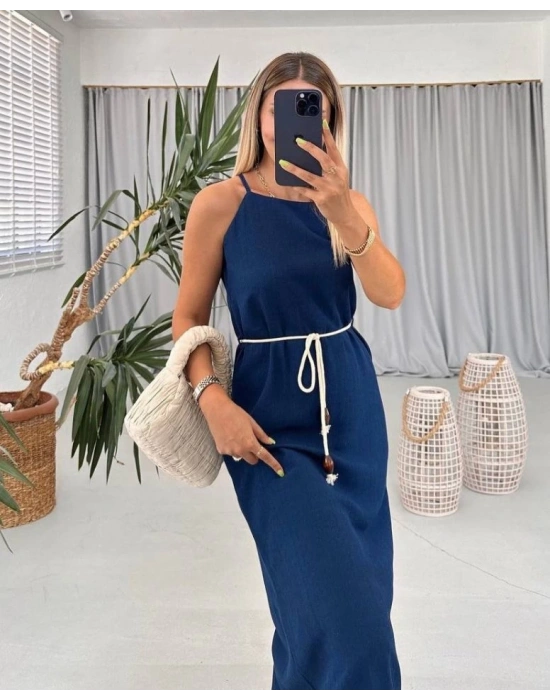 Kadın Kadın Omuz Askılı Kuşak Dahil Elbise