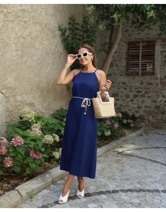 Kadın Kadın Omuz Askılı Kuşak Dahil Elbise