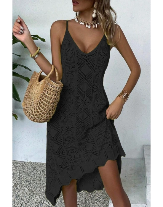 Kadın Kalın Askılı Triko Elbise