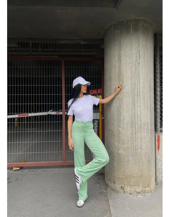 Kadın Kaşkorse Kumaş Ispanyol Paça Pantolon