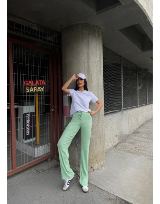 Kadın Kaşkorse Kumaş Ispanyol Paça Pantolon