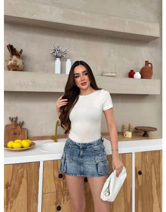 Kadın Kayık Yaka Viskon Kumaş Bluz