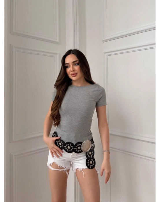 Kadın Kayık Yaka Viskon Kumaş Bluz