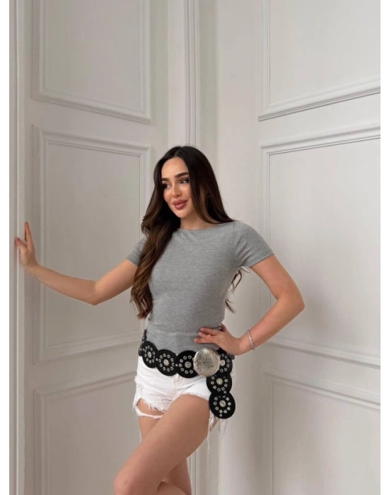 Kadın Kayık Yaka Viskon Kumaş Bluz