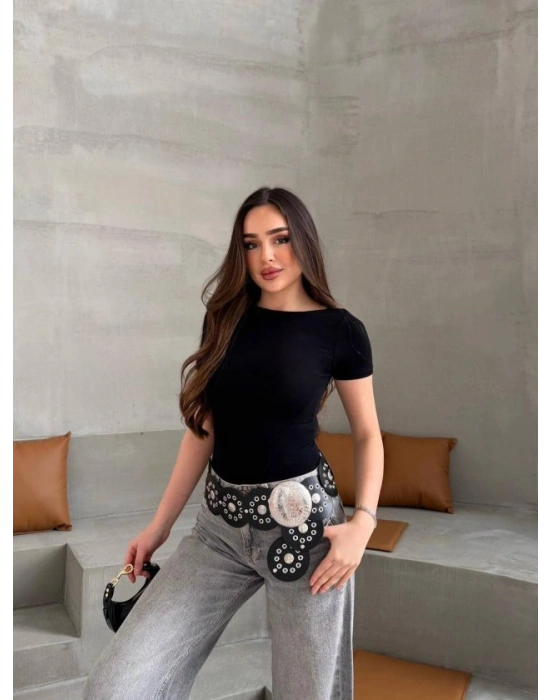 Kadın Kayık Yaka Viskon Kumaş Bluz