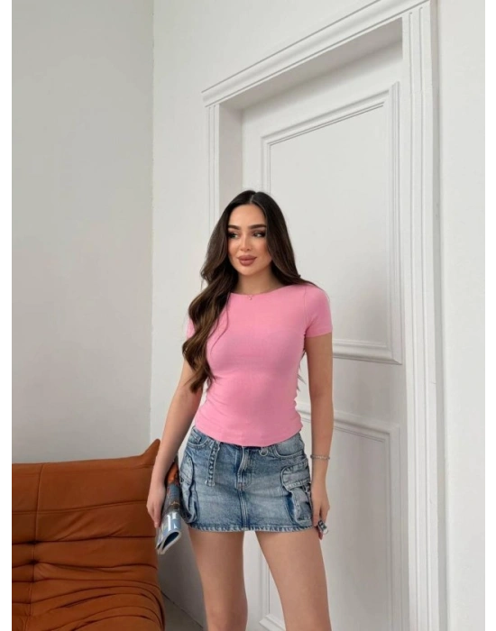 Kadın Kayık Yaka Viskon Kumaş Bluz