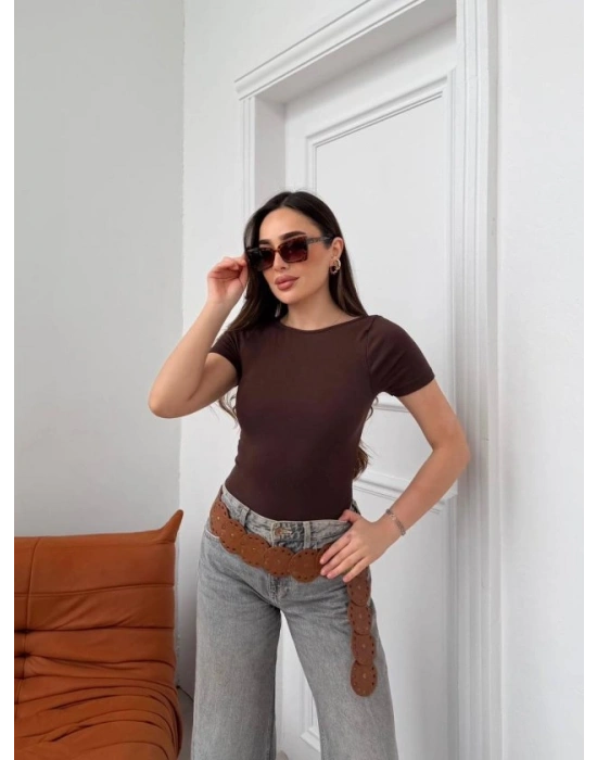 Kadın Kayık Yaka Viskon Kumaş Bluz