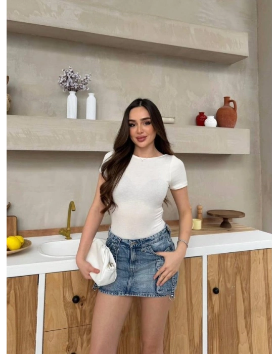 Kadın Kayık Yaka Viskon Kumaş Bluz