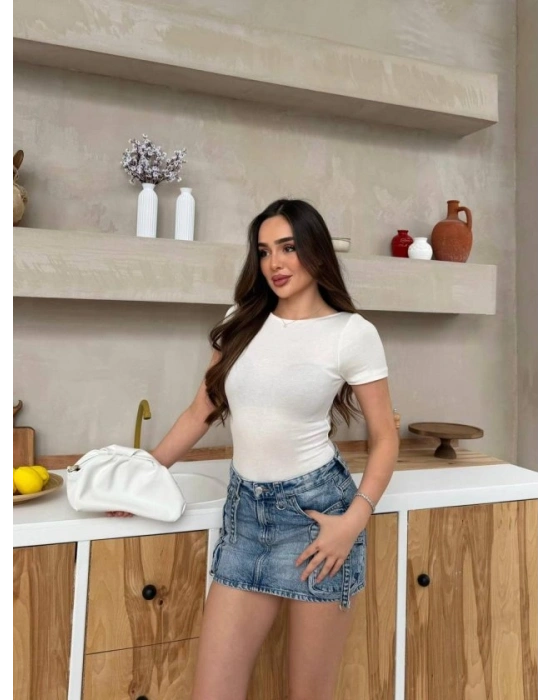 Kadın Kayık Yaka Viskon Kumaş Bluz