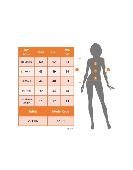 Kadın Kısa Fırfırlı Kol Yuvarlak Yakalı Transparan Detaylı Viskon Bluz