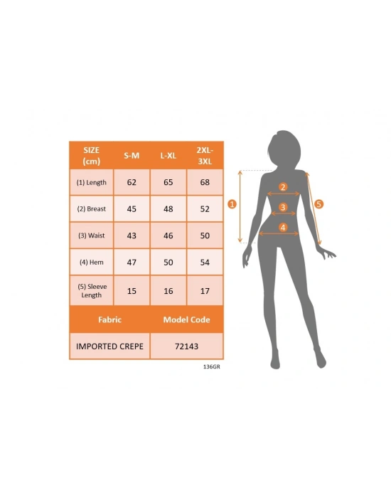 Kadın Kısa Kollu Baklava Desen Lazer Kesim Ithal Krep Bluz