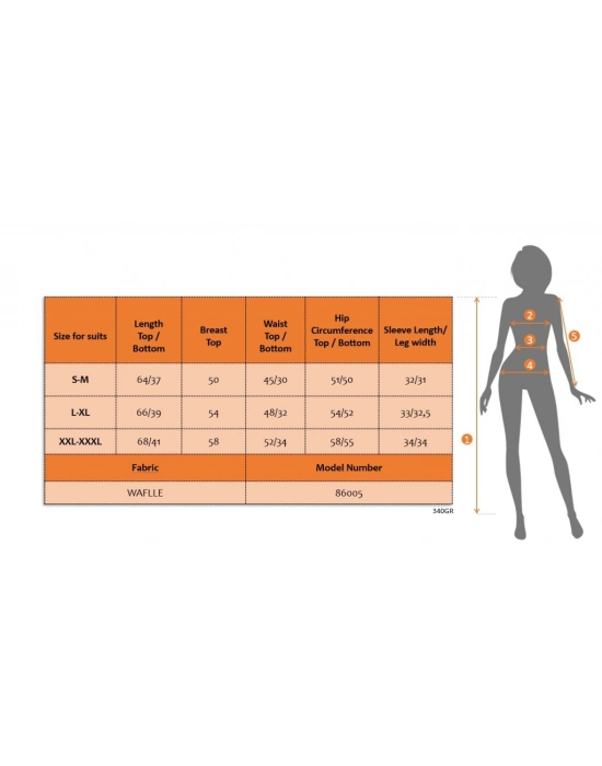 Kadın Kısa Kollu Bisiklet Yaka Alt Ve üst Waffle Ikili Takım