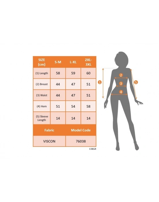 Kadın Kısa Kollu Bisiklet Yaka Cep Pul Payet Detay Viskon Bluz