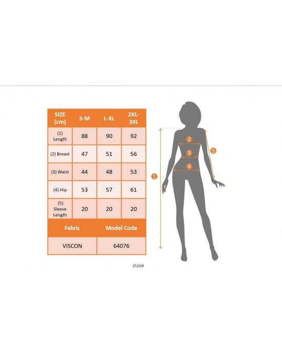 Kadın Kısa Kollu Bisiklet Yaka Desenli Viskon Elbise