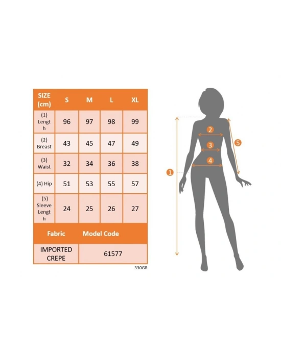 Kadın Kısa Kollu Bisiklet Yaka önden Düğmeli Ithal Krep Elbise