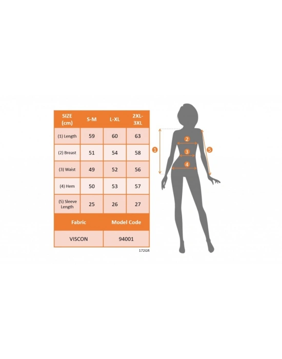 Kadın Kısa Kollu Bisiklet Yaka Salaş Viskon Bluz