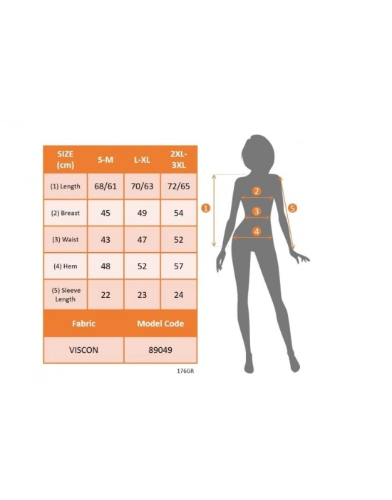 Kadın Kısa Kollu Bisiklet Yaka Viskon Bluz