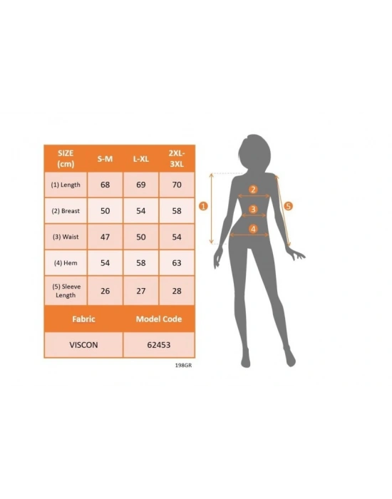 Kadın Kısa Kollu Bisiklet Yakalı önleri Nervürlü Viskon Bluz