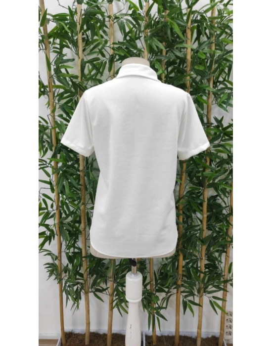 Kadın Kısa Kollu Ceket Yaka önü Fermuarlı Cep Detay Kısa Kol Ithal Krep Bluz