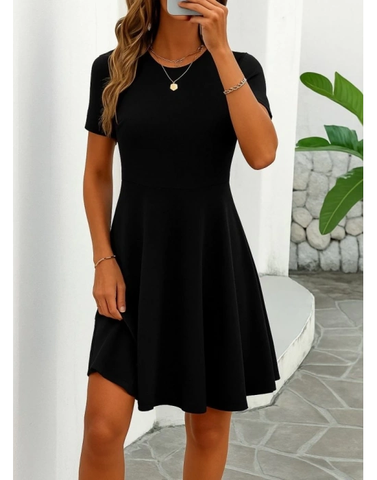 Kadın Kısa Kollu Kiloş Ithal Krep Elbise