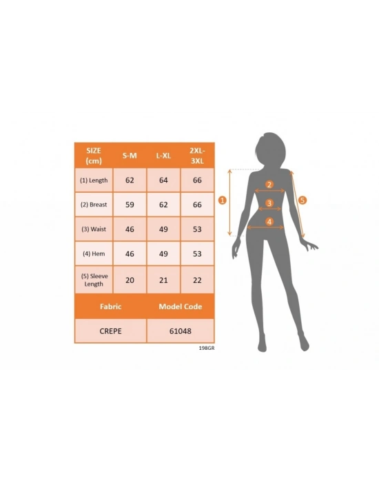 Kadın Kısa Kollu Kruvaze Yaka Yerli Krep Bluz