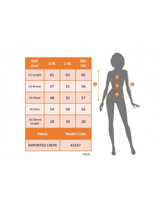 Kadın Kısa Kollu Lazer V Yakalı Ithal Krep Bluz