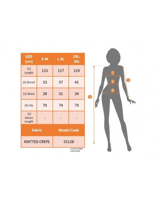 Kadın Kısa Kollu Madonna Yaka Fırfırlı Belden Yırtmaçlı Maksi örme Krep Elbise