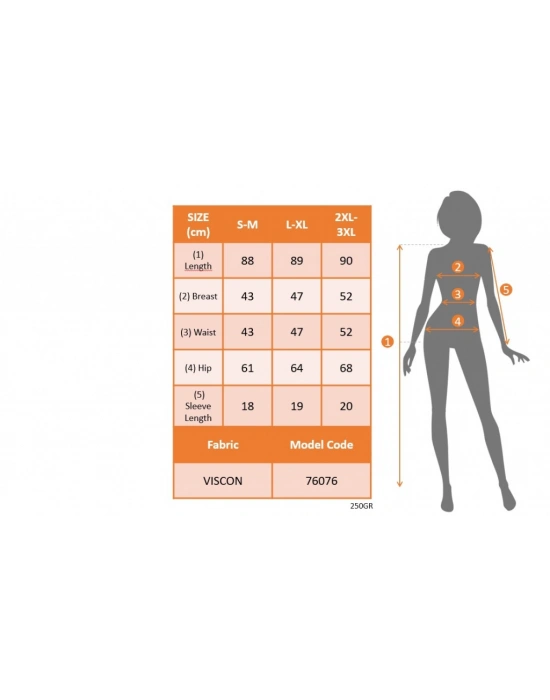 Kadın Kısa Kollu V Yaka önü Düğmeli Viskon Elbise