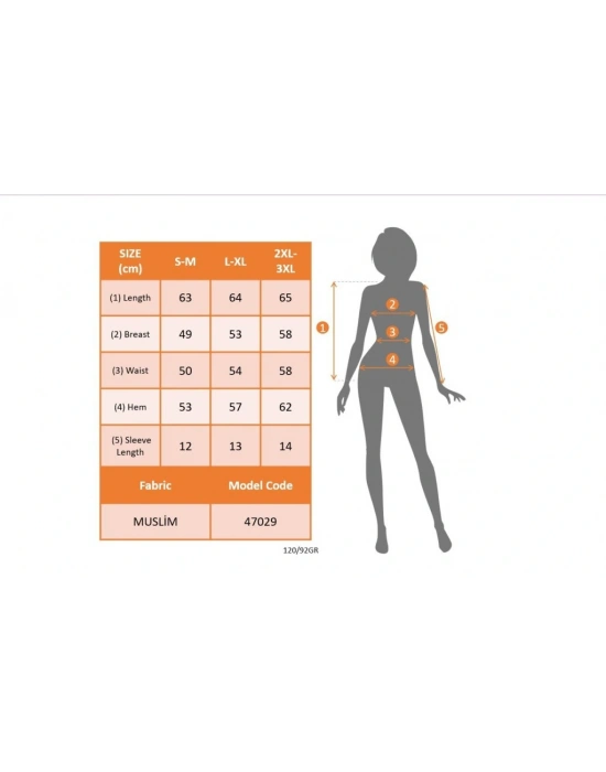 Kadın Kısa Kollu V Yakalı önden Düğmeli Müslim Gömlek