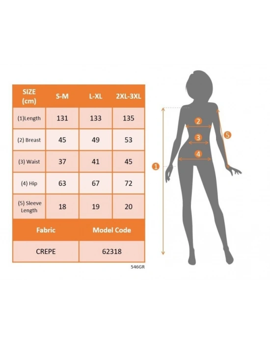 Kadın Kısa Kollu V Yakalı Pileli Uzun Janjan Krep Elbise