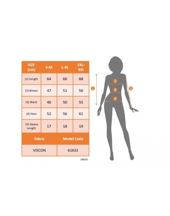 Kadın Kısa Kollu V Yakalı şerit Detaylı Viskon Bluz
