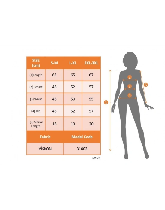 Kadın Kısa Kollu V Yakalı Viskon Bluz