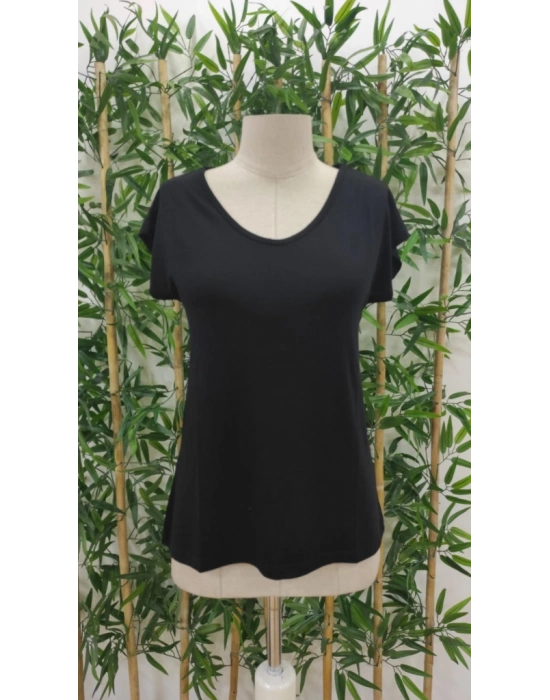 Kadın Kısa Kollu V Yakalı Viskon Bluz