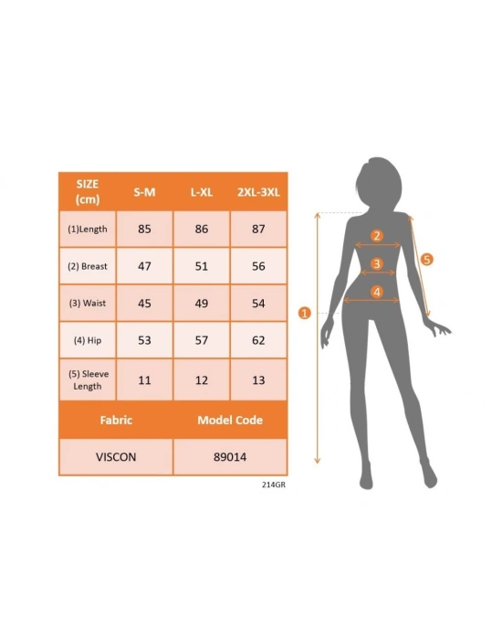 Kadın Kısa Kollu V Yakalı Viskon Elbise