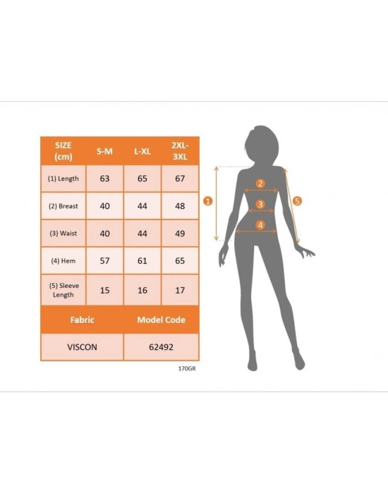 Kadın Kısa Kollu Yuvarlak Yakalı Beyaz şerit Detaylı Viskon Bluz