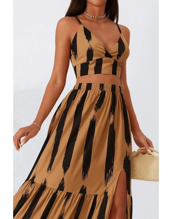 Kadın Kolsuz Askılı Crop Ikili Süprem Takım