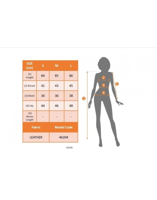 Kadın Kolsuz Balıkçı Yaka Kısa Deri Elbise