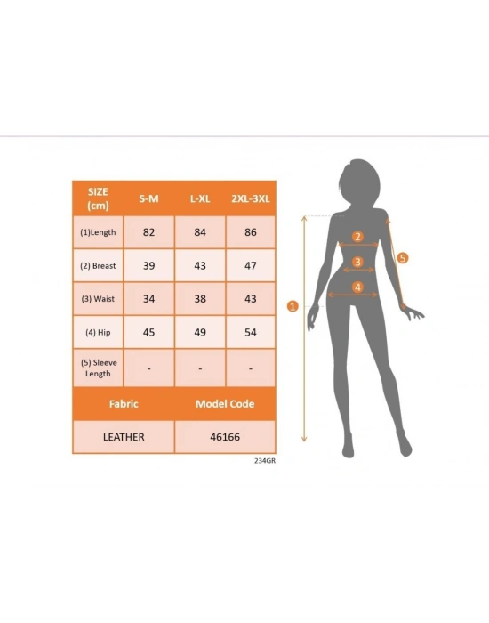 Kadın Kolsuz Balıkçı Yaka önden Fermuarlı Kısa Deri Elbise