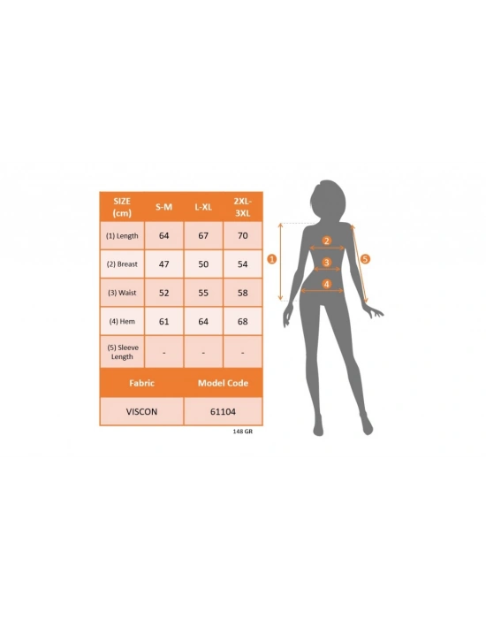 Kadın Kolsuz V Yakalı Salaş Viskon Bluz