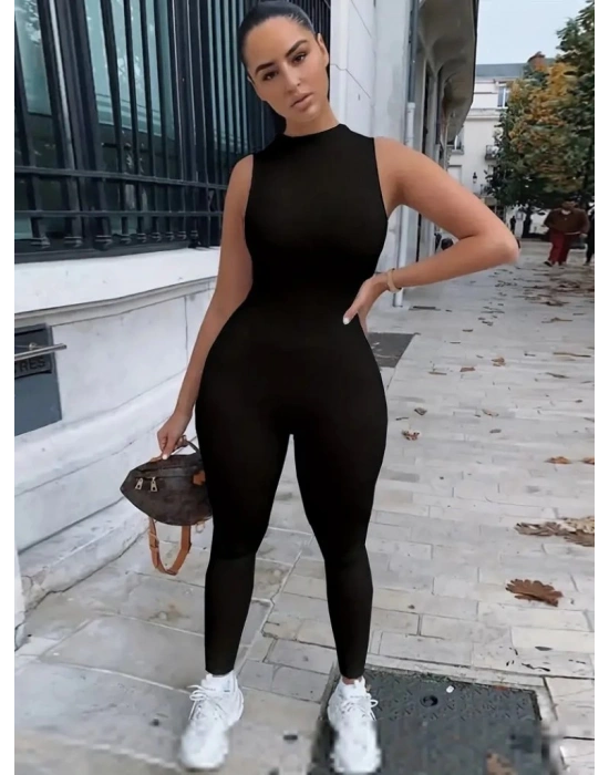 Kadın Kolsuz Yarı Balıkçı Yaka Dalgıç Tulum