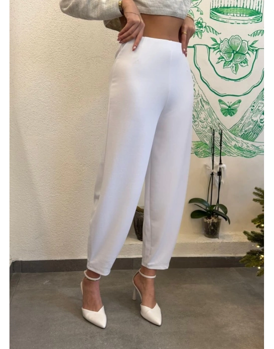 Kadın Krep Kumaş Balon Pantolon