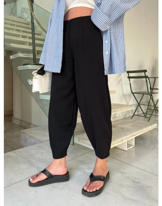 Kadın Krep Kumaş Balon Pantolon