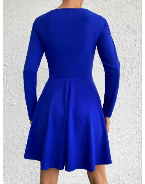 Kadın Kruvaze Yaka Dizüstü Elbise