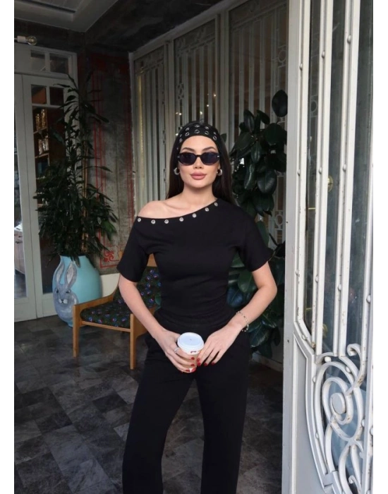 Kadın Kuşgözlü Düşük Omuz Takım