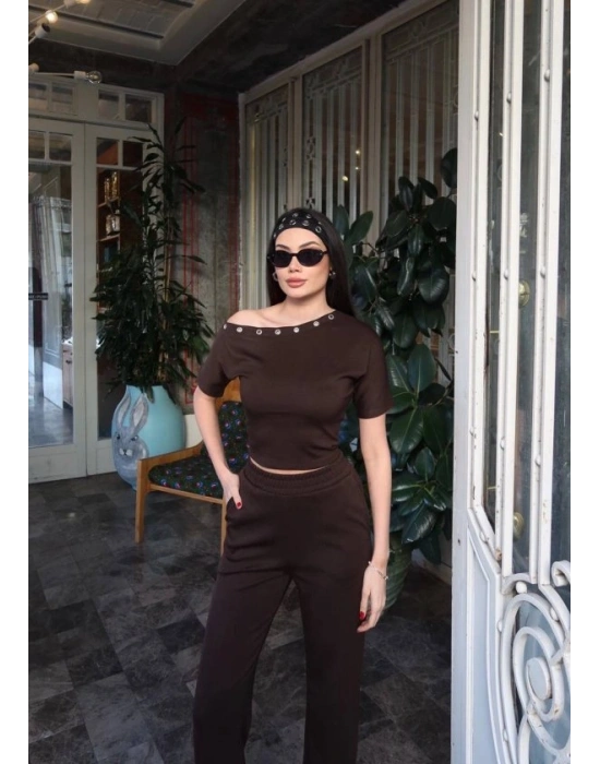 Kadın Kuşgözlü Düşük Omuz Takım