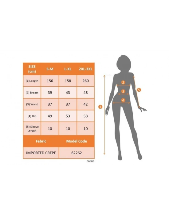 Kadın Madonna Yaka Pileli Derin Yırtmaçlı Uzun Ithal Krep Elbise