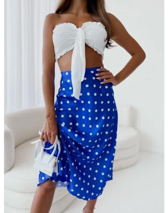 Kadın Mikro Kumaş Dijital Baskılı Midi Boy Etek